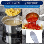 Darware Portion Control Serving Spoons Set – Stainless Steel 1/4, 1/2 Cup Sizes - Image 4