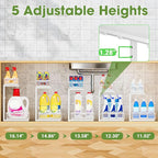 Under Sink Organizer 4-Pack, Metal 2-Tier Pull-Out Cabinet Shelf - Image 8