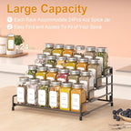 RUILALIFE 4-Tier-Spice-Rack-Organizer-for-Cabinet, Adjustable Depth Spice - Image 4