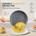 DishDelight 17 Piece Pots and Pans Set Non Stick, Granite Nonstick Cookware Set - Image 2