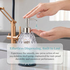 MALACHI Soap Dispenser Set, Crystal-Textured Diamond Glass - Image 2