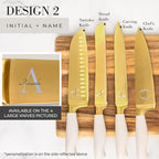Personalized Gold Knife Set - Image 4