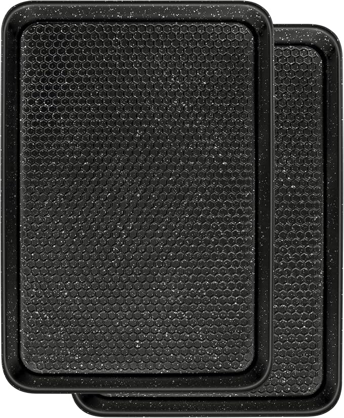 Wildone Baking Sheet Pan Set, Honeycomb Embossed Nonstick Baking Sheet 15x10 In by Wildone