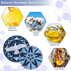 2 Large Reusable Beeswax Bowl Covers - Image 2
