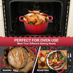 P&P CHEF 6QT Enameled Dutch Oven, Cast Iron Dutch Oven Pot - Image 7