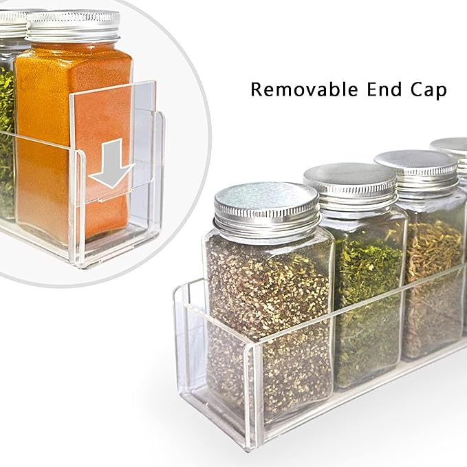 PMMASTO Adhesive Acrylic Spice Rack Organizer - Image 5