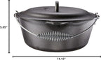 Lodge 7 Quart Pre-Seasoned Cast Iron Dutch Oven - Image 5
