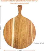 ZeQi Round Acacia Wood Cutting Board - Image 4