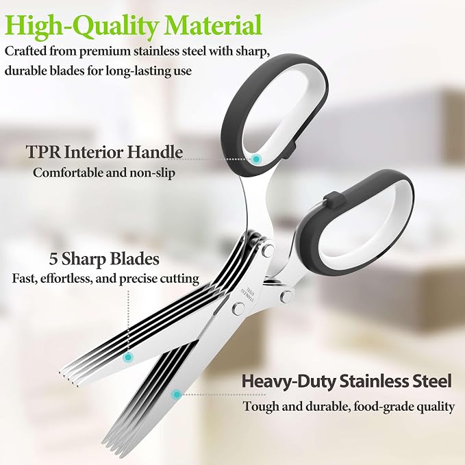 2026 Upgraded Herb Scissors, Effortless Herb Shears Cutter Tool - Image 2
