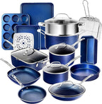 Granitestone Ceraluxe 20 Pc Ceramic Cookware Set Nonstick, Complete Pots and by Granitestone+