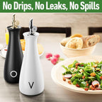 Oil and Vinegar Dispenser Set - 530 ML Capacity Matte Ceramic Leak Proof EVOO & - Image 4