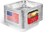 Stock Your Home Aluminum 9x13 Disposable Foil – Half Size Deep Steam Table by StockYourHome