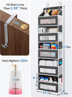 JARLINK 2 Pack Over the Door Organizer Storage, 5 Shelf Hanging Door Organizer - Image 3