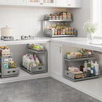 Under Sink Organizer Upgrade To Professional Rails, 2-Tier Dual Pull Out - Image 7