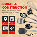 Chef Craft - 8 Piece Stainless Steel Kitchen Utensils Set - Image 3