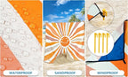 HIHOHO Beach Blanket Waterproof Sandproof Extra Large Beach Mat 79" X - Image 3
