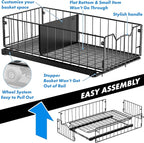 Simple Houseware Pull-Out Cabinet Sliding Basket Organizer, 17.2" D x 9.7" W x - Image 6