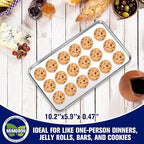 Mimorou 12 Pcs Baking Sheet Stainless Steel Cookie Small Metal Sheet Pans - Image 4
