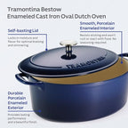 Tramontina Bestow Enameled Cast Iron Oval Dutch Oven Pot - Image 5