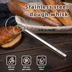 Jillmo Danish Dough Whisk, 12inch Stainless Steel Bread Whisk - Image 7