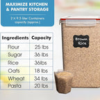 Shazo 2 PC Extra Large Bulk Food Storage Containers - Image 2
