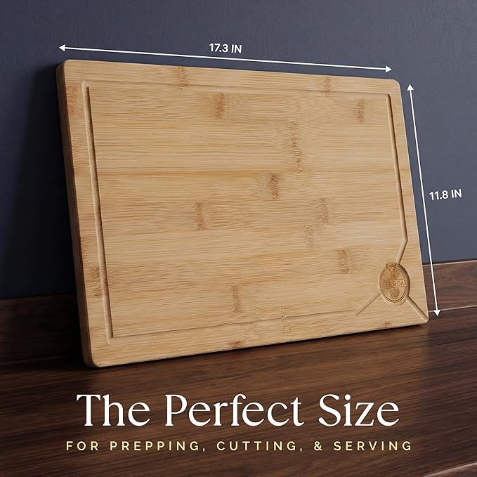 Deer & Oak Premium Extra Large Bamboo Cutting Board - Image 5