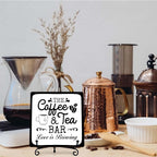Coffee Bar Sign, Love is Brewing Farmhouse Tabletop Decor, Coffee and Tea Lover - Image 7