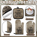 Fourluoo 10 Pcs Farmhouse Kitchen Decor and Accessories Set 4 Kitchen Towels 2 - Image 5