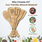 CUTHOLLOW 6PCS Succulents Potted Wooden Kitchen Cooking Utensil Set, 11.9in Non - Image 3