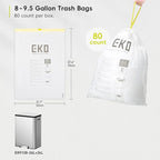EKO Easy-Dispense Roll 80 Count Extra-Strong Drawstring Tall Kitchen Trash Bag - Image 5