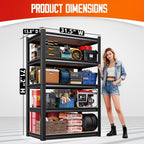 Set of 3 71"H Garage Shelving-5 Tier Garage Storage Shelves, Adjustable Heavy - Image 3
