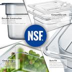 CURTA 6-Pack 1/6 Size 6" Deep NSF Polycarbonate Food Pans | Dishwasher & - Image 7