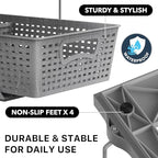 Simple Houseware 2 Tier Bathroom Organizer Tray Pull-Out Sliding Drawer - Image 5