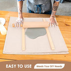 12 Pcs Pottery Tools Set, Include17in Slab Roller - Image 4