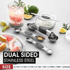Spring Chef Stainless Steel Magnetic Measuring Spoons Set of 8 - Image 3