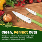 Ceramic Knife Set with Ergonomic Handle, Non-Reactive and Professional Chopping - Image 5
