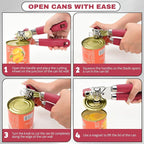 Manual Can Opener with Magnet, Heavy Duty Hand Can and Bottle Opener with - Image 5