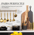 Black and Gold Knife Set for Kitchen - Image 6