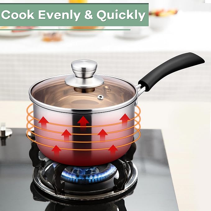 Herogo 1 Quart & 2 Quart Saucepan Set - Image 7