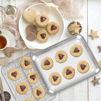 Baking Sheet with Cooling Rack Set, Deedro Stainless Steel Cookie Sheet Baking - Image 7