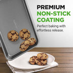 NutriChef 2-Piece Large & Medium Cookie Sheets - Image 6