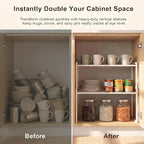 Set of 2 Cabinet Organizers 12.6''W 44 LBS Load Capacity Heavy Duty Kitchen - Image 4