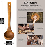 Wooden Ladle, 2 fl oz Medium Scoop Utensil - Image 2