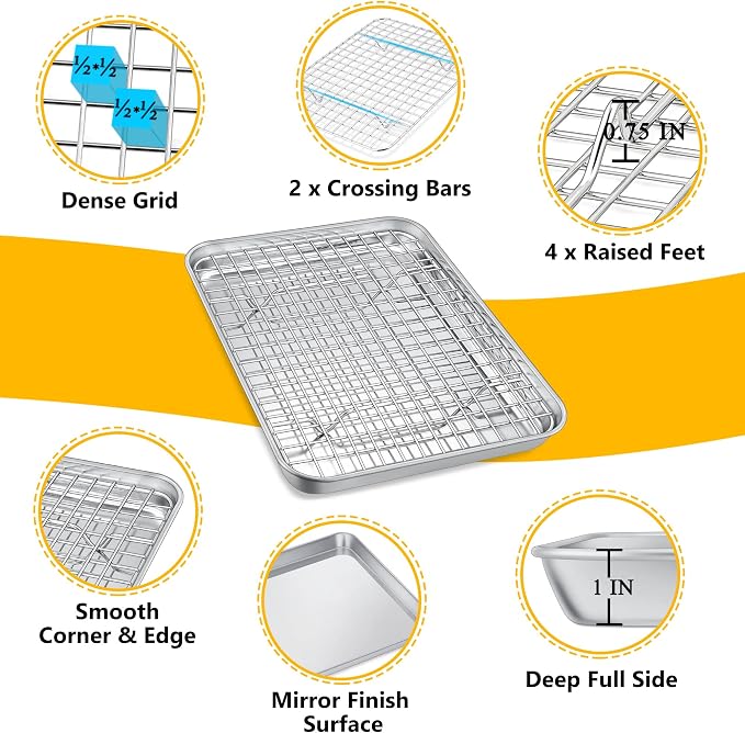 P&P CHEF 10.4 Inch Toaster Oven Pan - Image 3