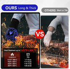 BBQ & Grill Gloves, Oven Gloves, 1472°F Silicone Oven Mitts Heat Resistant - Image 3
