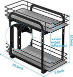 BOIVSHI Spice Rack Organizer for Cabinet, 2 Tier Pull Out Spice Organizer for - Image 6