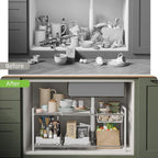 NETEL Under Sink Organizers and Storage, Kitchen Cabinet Organizer, 2 Tier - Image 4