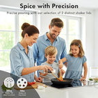 EDELHAUS Glass Spice Jars with Label and Black Lids Spice Containers with 240 - Image 4