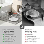 Large Stone Dish Drying Mat for Kitchen Counter, Quick Dry Stone Dishes Mats - Image 8