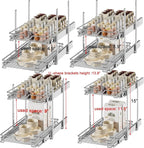 DINDON Pull Out Cabinet Organizer, Cabinet Pull Out Shelves, 2 Tier Pull Out - Image 6